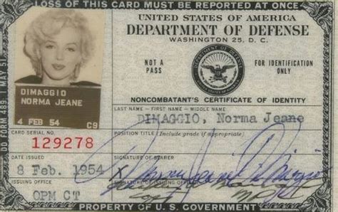 We did not find results for: Flaming Zombie Monkeys: Marilyn Monroe's Military ID Card