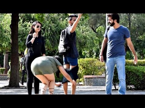 You may wish to sit on a pillow or begin by massaging other parts of her body to encourage her to relax. Hot Indian Girl Removing Pants in Public Prank ...