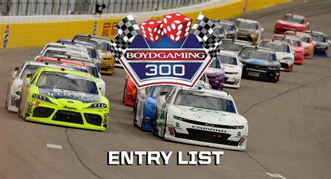 A decade ago, a sponsorship of between $3 and $5 million put a team pretty much at the front of the line. Boyd Gaming 300 Entry List - Las Vegas | NASCAR Xfinity Series