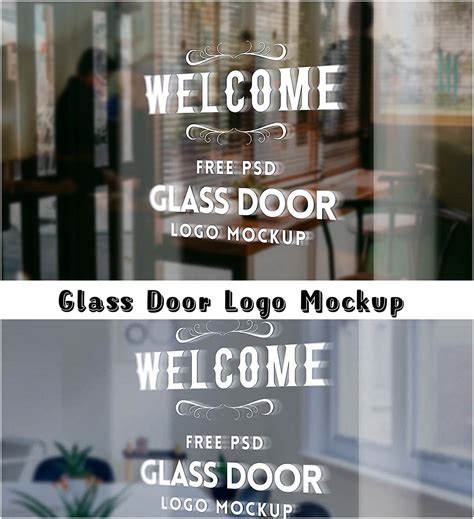 We can say this round up of 2000+ free mockup templates psd. Glass door logo mockup | Free download