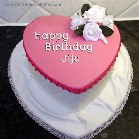 Lovely rose birthday cake with name and photo frame. Birthday Cake For Jiju