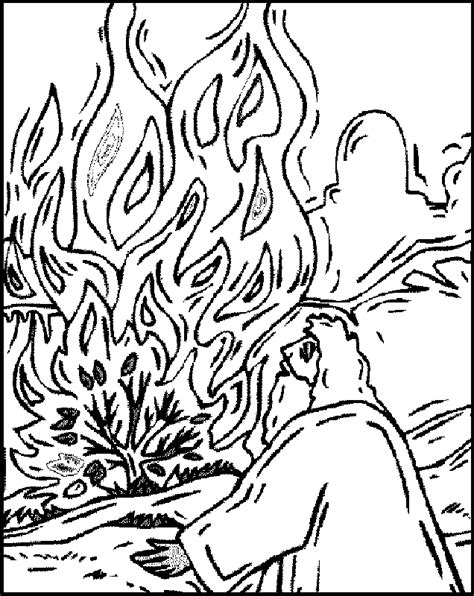 Moses and burning bush coloring pages are a fun way for kids of all ages to develop creativity, focus, motor skills and color recognition. Moses And The Burning Bush Coloring Page - Coloring Home