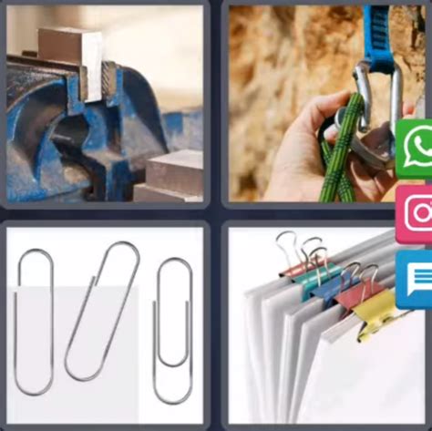 4 fotos 1 palabra es un juego de aptitud y rapidez mental, donde para encontrar las soluciones debes formar una ¿se puede jugar 4 fotos 1 palabra gratis? 4 Fotos 1 Palabra CLIPS HOJAS Cuerda Gancho - 【 Enigma ...