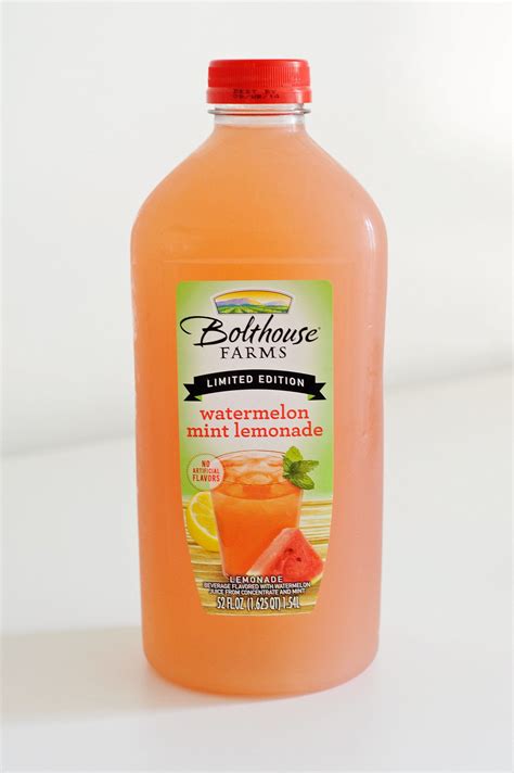 Bolthouse Farms Watermelon Mint Lemonade | Watermelon mint lemonade, Mint lemonade, Watermelon mint