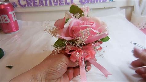 I give you a list of needed for this lovely mixed bouquet design, you'll need the following products. Easy Corsage Tutorial - YouTube | Corsage, Red rose bridal ...