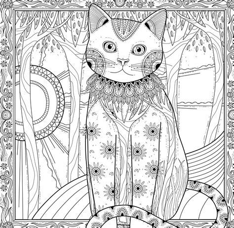 Some tips for printing these coloring pages: Painting "Cat-Nature" - Coloring pages for you