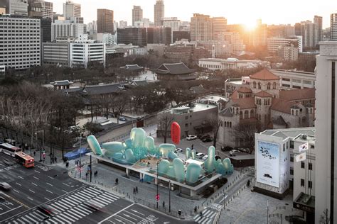 Ramada encore by wyndham seoul dongdaemun. SKNYPL designs inflatable New Korean Garden for rooftop in ...