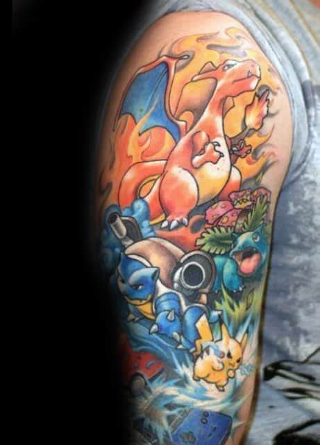 Charizard tattoos can supply some legendary fire for your inked lifestyle. 60 Charizard Tattoo Designs For Men - Pokemon Ink Ideas