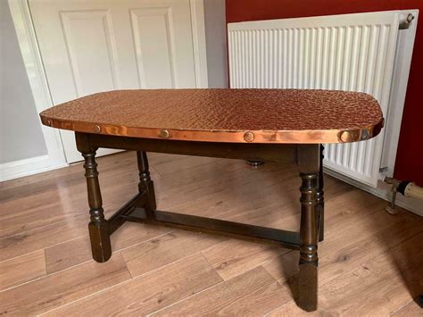 24.00 inches deep x 24.00 inches wide x 12.00 inches high read more Hammered copper top coffee table | in Inverurie ...