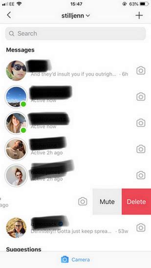 Swipe right on the conversation and select trash can > delete. How to delete Instagram private messages, by deleting a ...