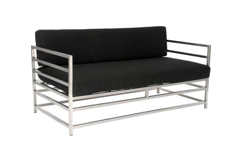 The andre's stainless steel metal frame is both stylish and sturdy. Cabo Loveseat - Fully stainless steel contstruction with ...