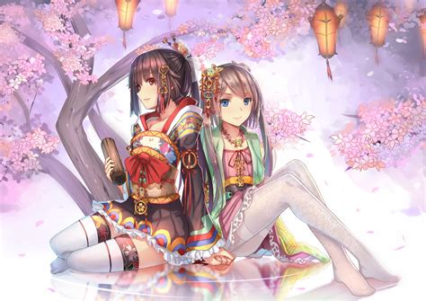 Share red and black anime with your friends. original Characters, Anime, Japanese Clothes, Cherry Blossom, Anime Girls, Manga Wallpapers HD ...