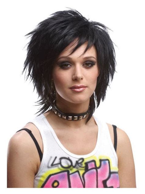 The beehive was particularly popularized by the supremes and it is one of those hairstyles that has continually popped up. Adult Unisex 80's Black Wig | Hair styles, Shaggy haircuts ...