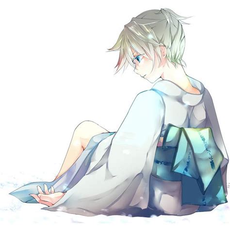 Anime boy blonde hair hazel eyes cute korean anime anime. blonde hair blue eyes japanese clothes kagamine len kimono maclo male... liked on Polyvore ...