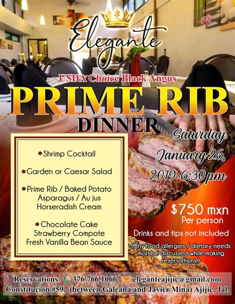 Reserve a table at the prime rib, baltimore on tripadvisor: Prime Rib Meal Menu : These prime rib roast cooking ...