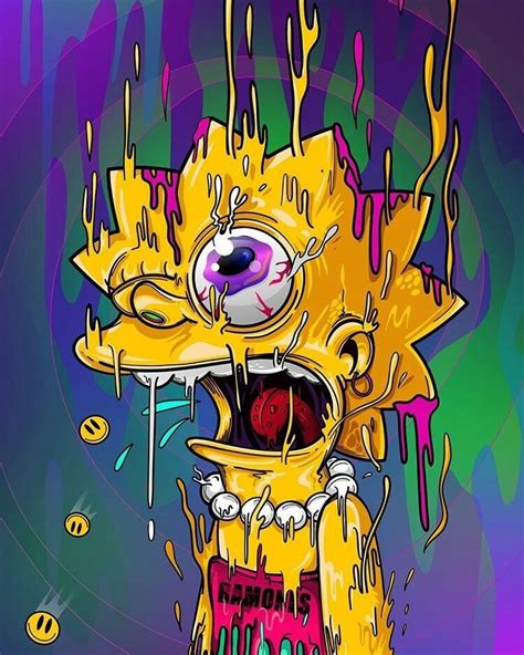 Vaporwave bart simpson wallpaper vaporwaveart bart simpson art. Pin by Robin on Simpsons did it... | Simpsons art, Trippy ...