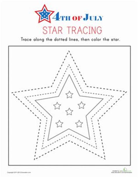 Our 4th of july worksheets are great for keeping kids learning over summer break. Star Tracing | Preschool worksheets, Tracing worksheets ...