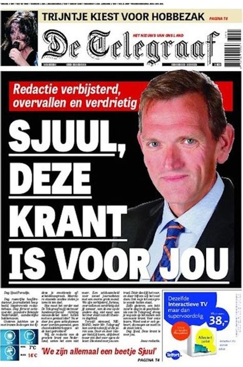 De krant van wakker nederland zegt waar het op staat. Redactie Telegraaf brengt eerbetoon aan Sjuul Paradijs | Het Parool