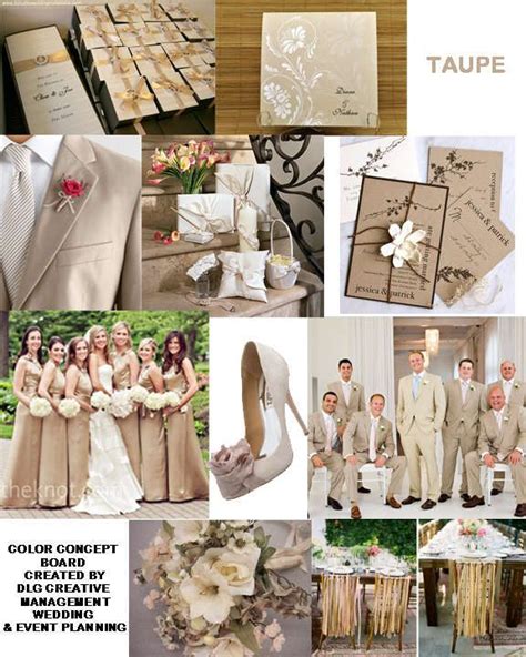 Today we are looking and cream and taupe wedding inspiration and ideas. Taupe - Color Inspiration Boards (DLG Creative Management ...