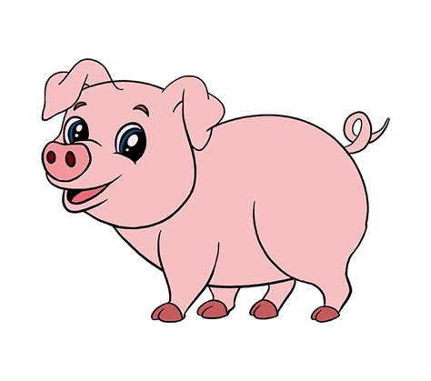 What to draw and how to draw it by lutz, edwin george, b. How to Draw a Cartoon Pig in a Few Easy Steps | Easy ...