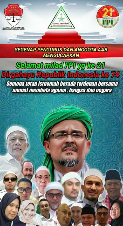 Fpi mengusung pandangan islam konservatif, memiliki basis massa yang sangat signifikan dan menjadi penggerak pada beberapa aksi pergerakan umat islam di indonesia. Aliansi Anak Bangsa Ucapkan Selamat Milad FPI Ke - 21, Ayo ...