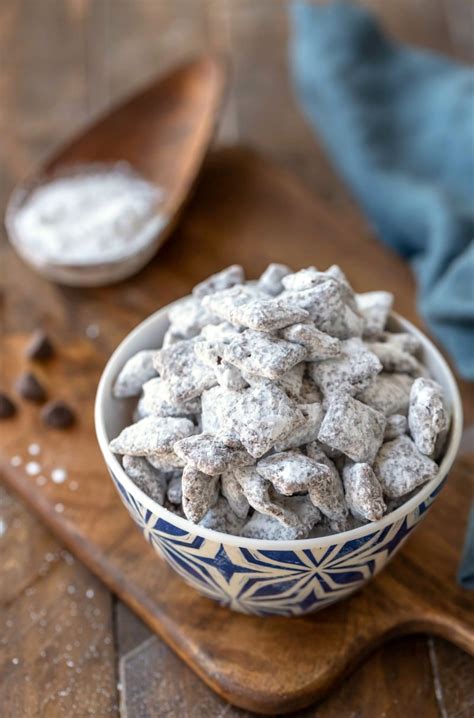 Then, pour 4.5 cups of chex cereal into a large bowl, and pour the chocolate mixture over the cereal. Rice Chex Puppy Chow Recipe : Brownie Puppy Chow I Am ...