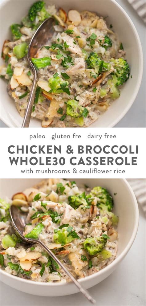 Chicken noodle soup is a magic food, and transforming the classic dish into a casserole only amplifies its comforting effects. Whole30 Casserole with Chicken, Broccoli, Rice, Mushrooms ...