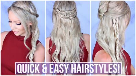 Ready in 10 minutes or less, guaranteed! EASY 5 Minute Hairstyles! - YouTube