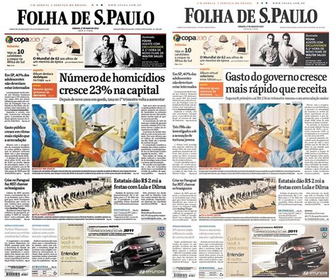 Paulo brand designed by folha de s. Zbigniew e a Politica: A Manchete da Folha de São Paulo ...