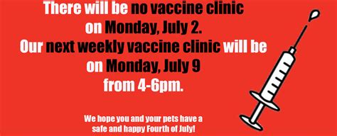 This step can be accessed via the link provided in the confirmation email notification. vaccine clinic poster header | Spartanburg Humane Society