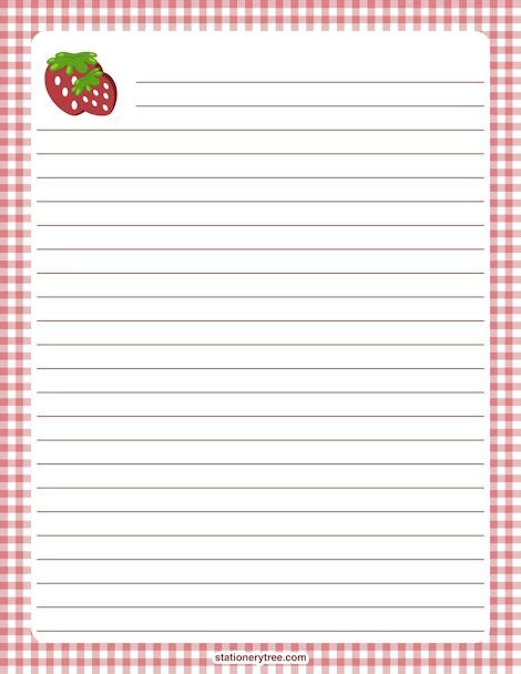 Learn how to write a haiku. Printable Strawberry Stationery | Free printable ...