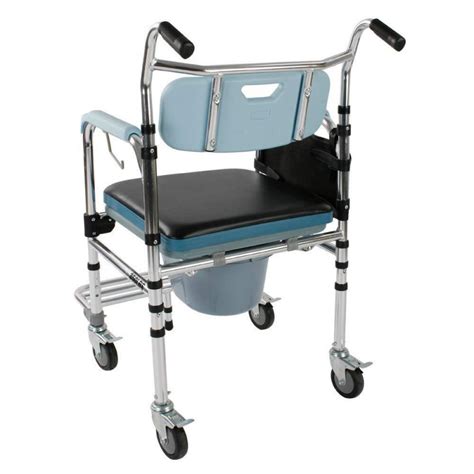 Transfer into shower over bath in less than 60 seconds. Ktaxon Commode Chair for Toilet with Wheels&Pedal,Heavy ...