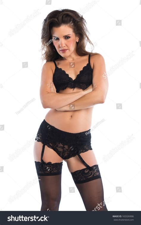 So visit tbdress now, you will have a super surprising! Pretty Petite Brunette Dressed Black Lingerie Stock Photo ...