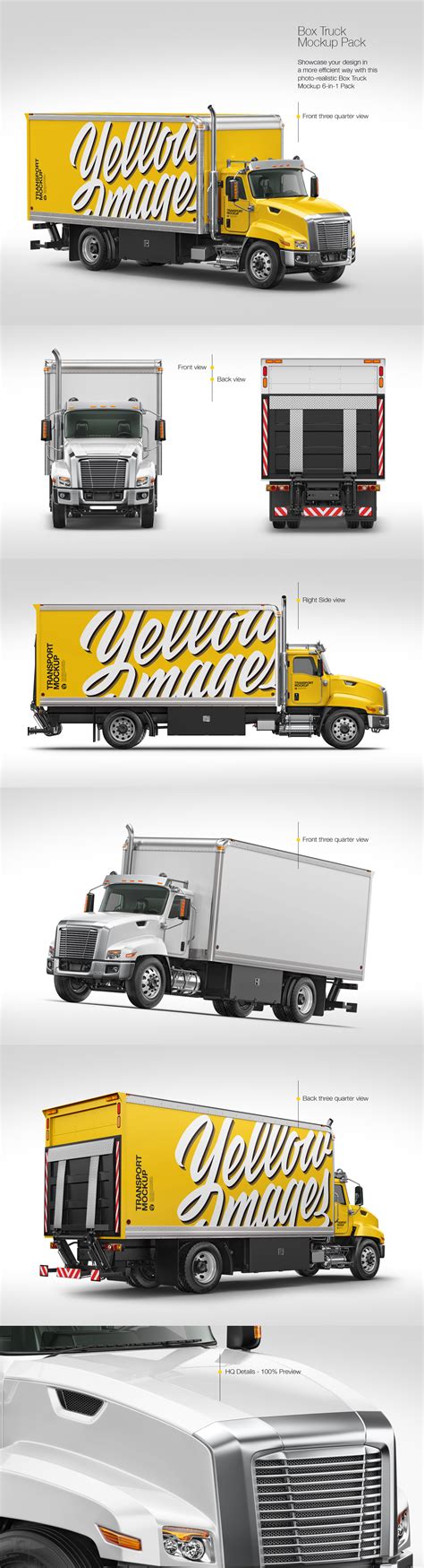 These are edgy and modernized mockup designs for truck that you will surely love. Box Truck Mockup Pack in Handpicked Sets of Vehicles on ...