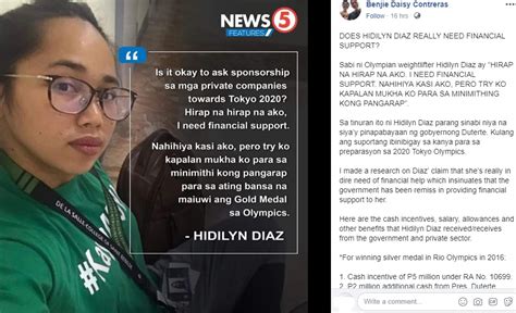 Can this hardworking woman win her country's first ever olympic gold at tokyo 2020? Netizen Enumerates Financial Supports Given to Hidilyn ...