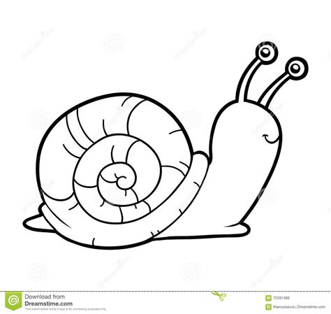 This snail is kawai style, it is so cute, we add glitter to make it look. Coloring Book, Coloring Page (snail) Stock Vector - Image ...