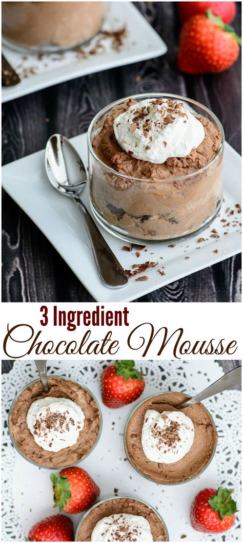 Whip cream until very soft peaks form (lines show in slightly to serve, place the two mousses in composition to contrast each other. 3 Ingredient Chocolate Mousse (Paleo Option Too!) - Almost ...
