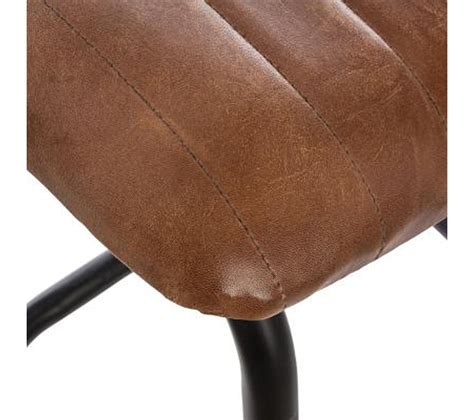 75 cm diamètre assise : Tabouret De Bar En Cuir Coloris Marron - Dim : L.42 X L.40 ...