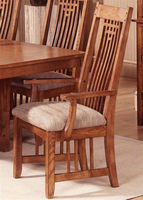 Are you looking for furniture that brings a solid yet graceful presence to a room? Mission Oak Finish Casual Dining Room Table w/Options