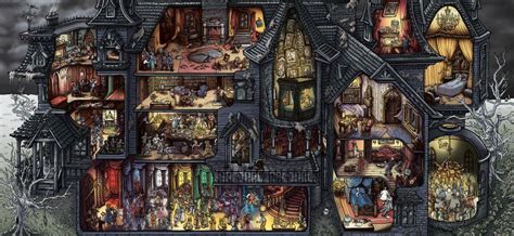 Edgar allan poe macabre mansion 1000 piece jigsaw puzzle. Artist Holly Carden Brings Edgar Allan Poe's Short Stories ...