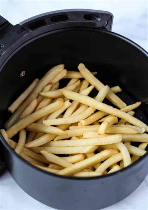 Halfway through cooking, shake the basket vigorously! Air Fryer Frozen French Fries | Keeping the Peas