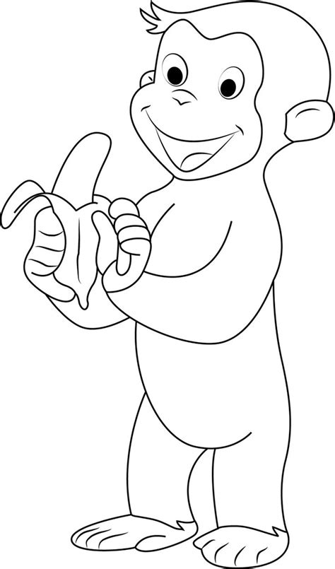 Curious george is an american animated children's television series based on the children's book series of the same name which features jeff bennett as the voice of the man with the yellow hat. Curious George Coloring Pages | K5 Worksheets in 2020 ...