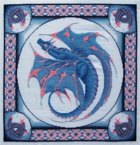 Crescent moon dragon by joan elliott (from her bewitching cross. Dracolair-Creations-Evening-Dreaming-Dragon-Cross-Stitch ...