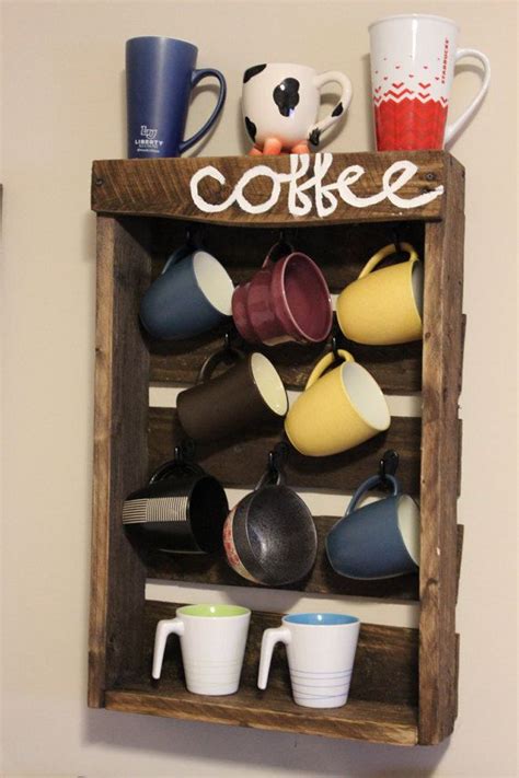 With 8 sturdy metal hooks to holder coffee mug, the space between the rustic hooks measure approximately 3.94 inches from center to center. Pin on DIY