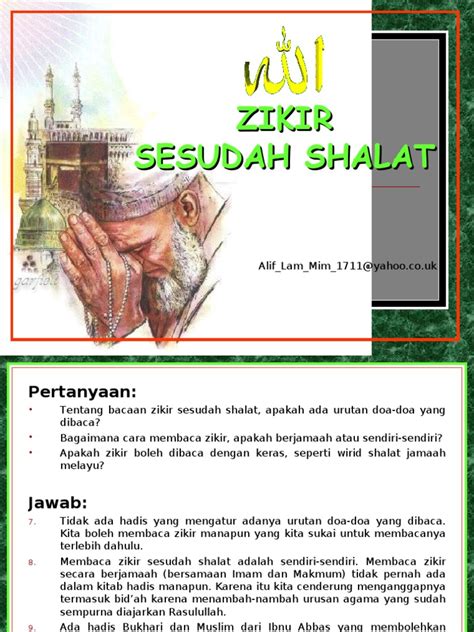 Hafal doa ringkas selepas solat. Zikir Sesudah Shalat