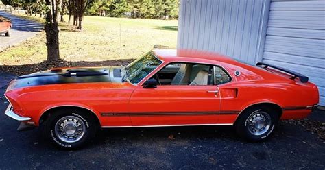 This one is one of only 2,172 models built with this paint and trim configuration. 1969 Ford Mustang -MACH 1-RARE FACTORY CALYPSO CORAL-PS PB ...