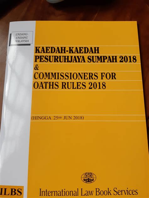 Dibuka pada 9:00 pg esok. RemBa@PjS: Kaedah-Kaedah Pesuruhjaya Sumpah 2018- Terbaru