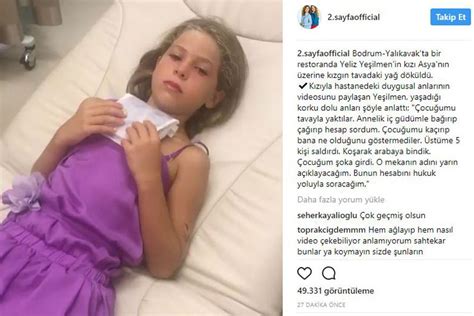 Yeliz yeşilmen sosyal medya paylaşımlarıyla dikkatleri üzerine çekmeye devam ediyor. Yeliz Yeşilmen'in kızı kızgın yağla yandı ve alıkonuldu ...