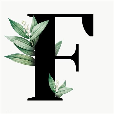 When a site feels natural even the first time you u. Download premium png of Botanical capital letter F transparent png ...