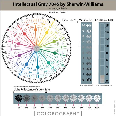 View interior and exterior paint colors and color palettes. Intellectual Gray 7045 by Sherwin-Williams - CAMP CHROMA